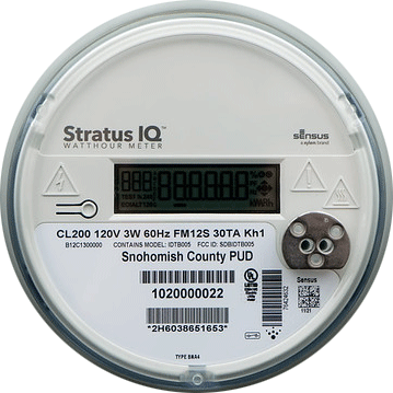 Close up image of advanced "Stratus IQ" meter