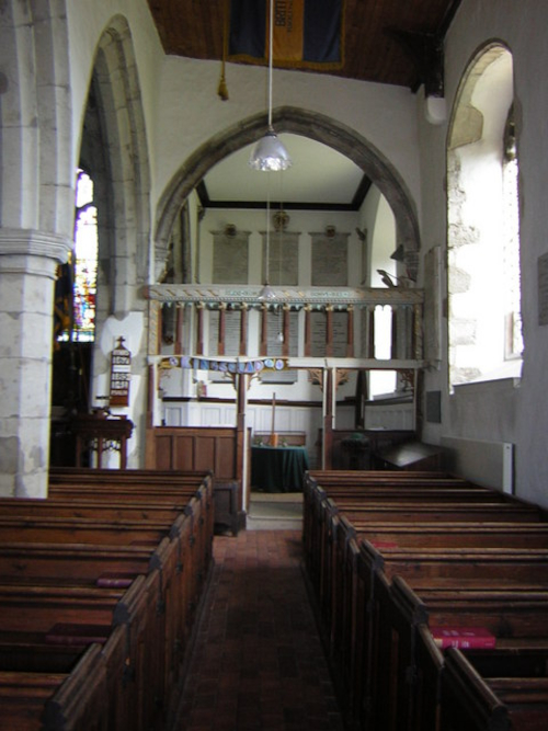 This interior view of the Dering Chapel inside Pluckley Church