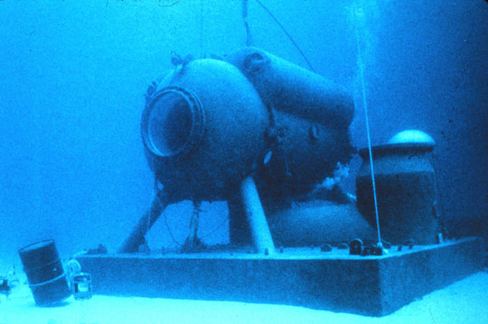 Earlier underwater station.